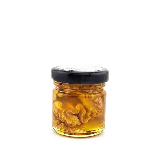 Грецкие орехи с медом в стеклянной баночке весом 130 грамм Одесса