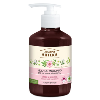 Молочко для інтимної гігієни Зелена Аптека Овес і бавовна 370 мл (4823015935107) Вінниця - фото 1