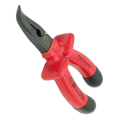 Плоскогубці з подовженими губками 6" загнуті, ізольовані ручки 1000 В СТАНДАРТ IBN0106 Чернігів - фото 1