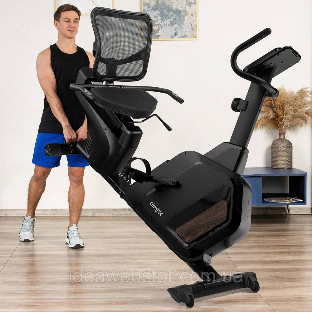 Горизонтальний велотренажер Gymtek XBR5000 магнітний чорний Київ - фото 8