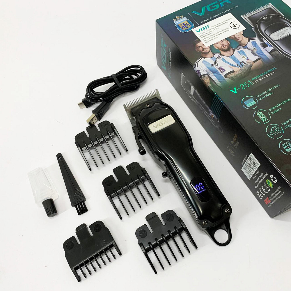 Профессиональная бритва-машинка для стрижки волос, Электрическая машинка с насадкой для бороды MD-95 Львов - изображение 6