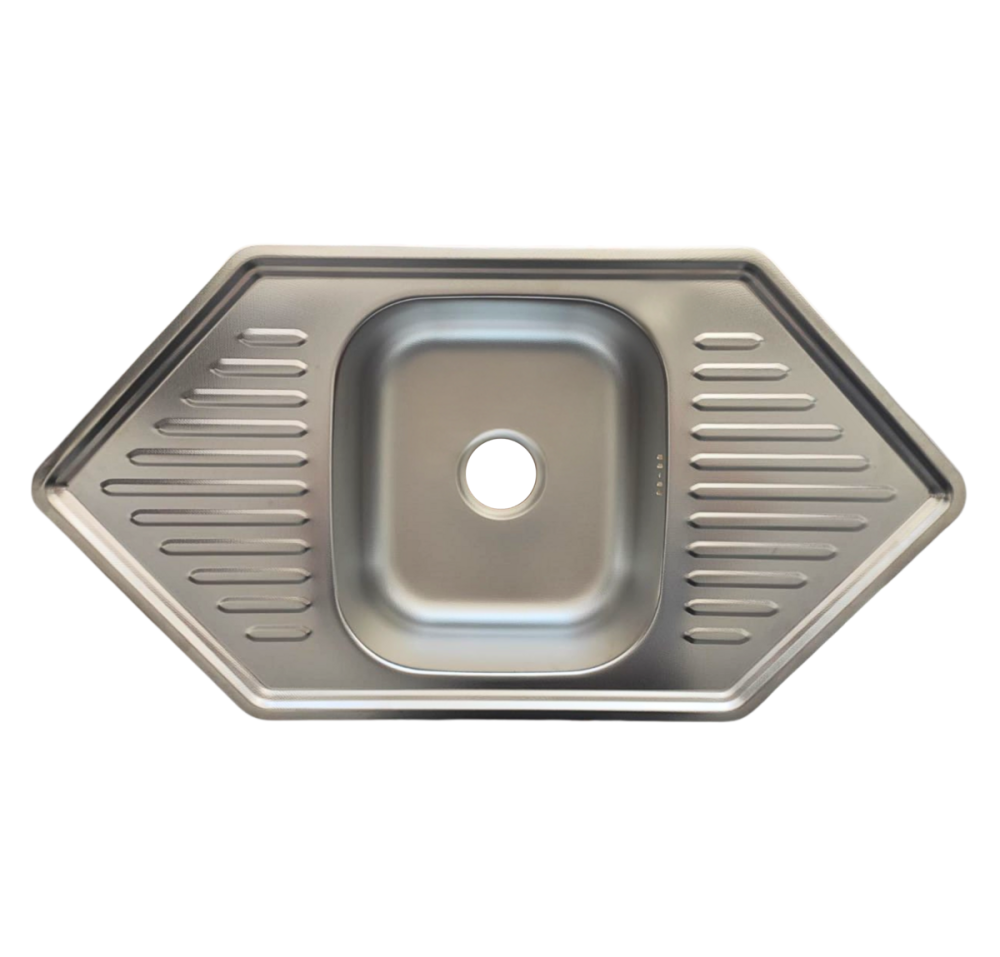 PLATINUM Кухонна мийка з нержавіючої сталі Platinum 9550В ДЕКОР (0,8/180 мм) Киев - изображение 3