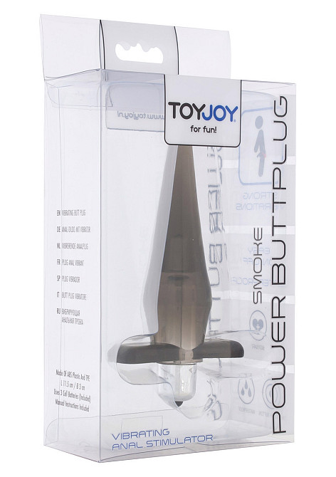 Анальний вібратор Toy Joy Power Buttplug сірий Sex Aura Київ - фото 6