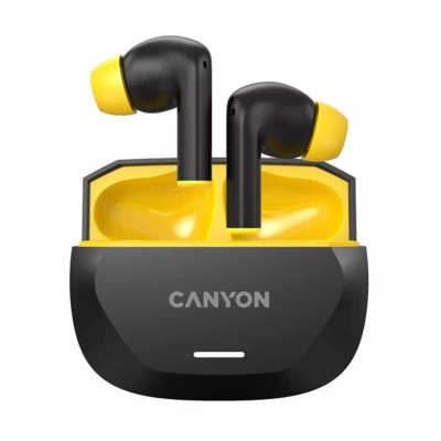 Навушники Canyon Hexagon 7 TWS ANC+ENC Wireless Charge Black/Yellow (CNS-TWS7BY) Вінниця - фото 1