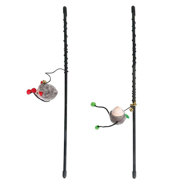 Flamingo Rod With Mouse ФЛАМІНГО вудка дражнилка з мишкою, іграшка для котів Київ - фото 1
