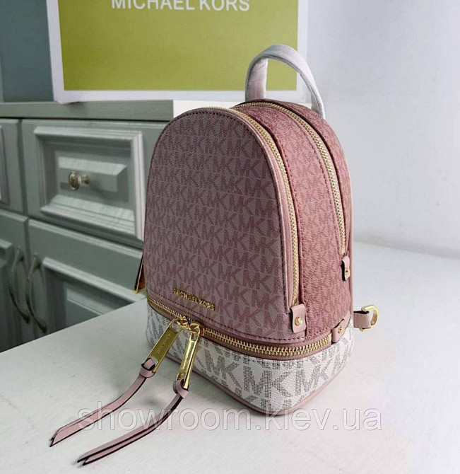 Женский рюкзак Michael Kors Rhea Zip mini Rose Lux Киев - изображение 8