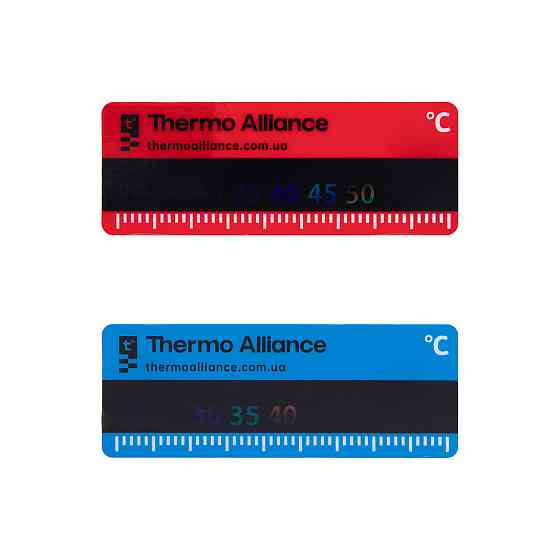 Комплект наклейок із термометром Standart для колектора (червона + синя) TAS342RB Thermo Alliance Київ