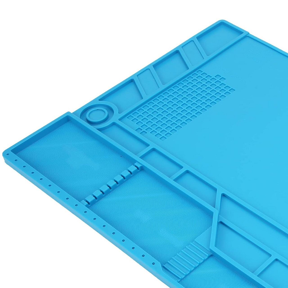 Термостойкий силиконовый коврик для пайки 55x35 см с магнитами Киев - изображение 9