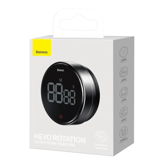 Кухонный таймер Baseus Heyo Pro LED цифровой магнитное крепление на холодильник подставка FMDS000013 Одесса