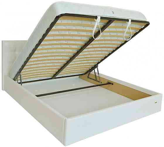 Кровать Двуспальная Chester Comfort 180 х 190 см Лаки White С подъемным механизмом и нишей для белья Белый Киев