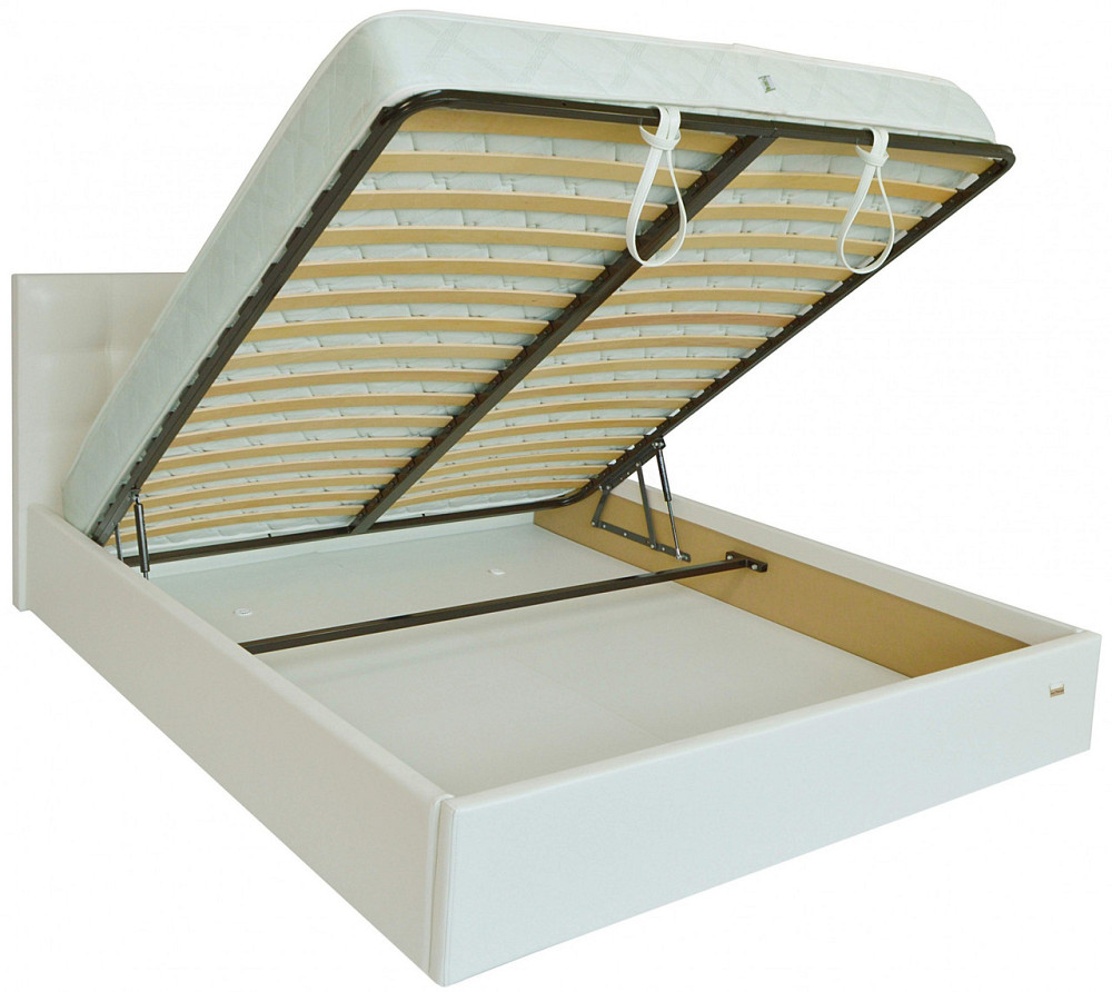 Кровать Двуспальная Chester Comfort 180 х 190 см Лаки White С подъемным механизмом и нишей для белья Белый Киев - изображение 4