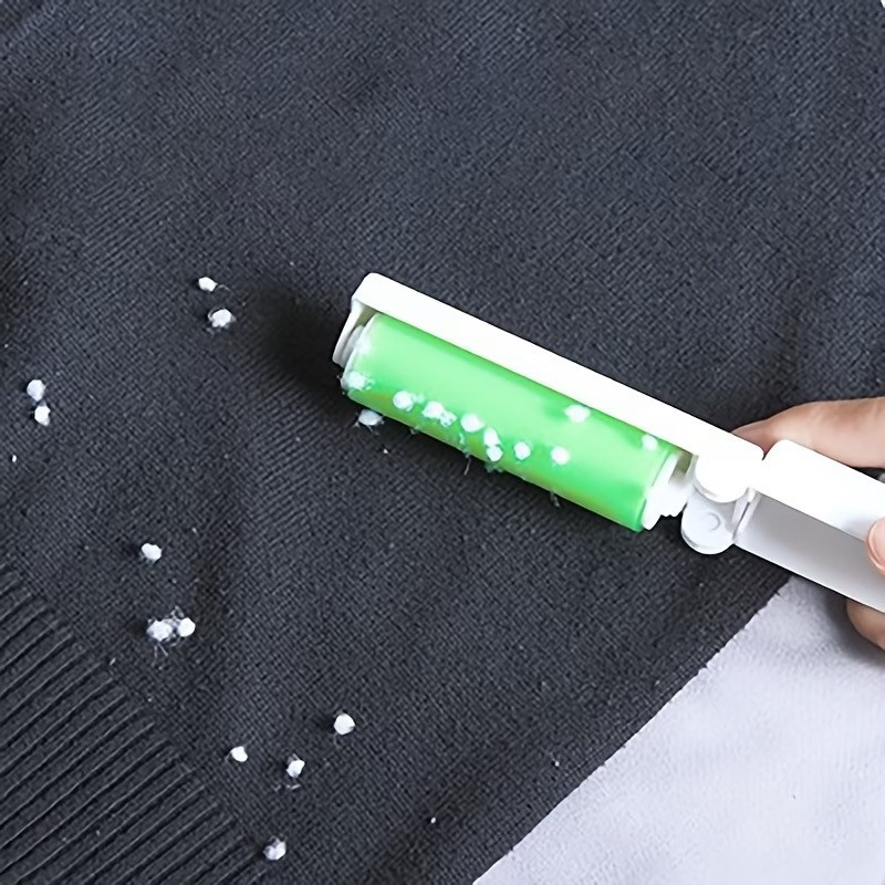 Валик силиконовый для чистки одежды от шерсти,многоразовый,липкий ролик, липучка для удаления волос и шерсти зелёный Каменец-Подольский - изображение 3