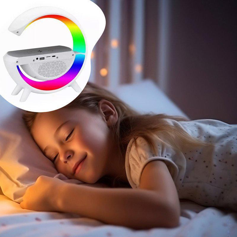 Настільна смарт лампа-нічник 3в1 G-Smart RGB підсвічування G-500 USB - TypeC,1200 мАг, microSD, AUX Одеса - фото 9