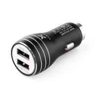 Зарядний пристрій Vinga Dual USB Car Charger aluminium 15.5W Max (VCCAABK) Киев