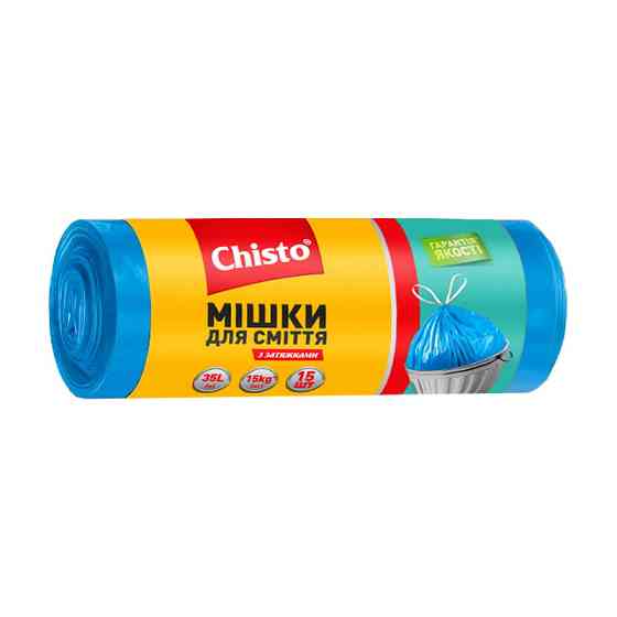 chisto мішки для сміття 35х15 шт з затяжкою Гостомель