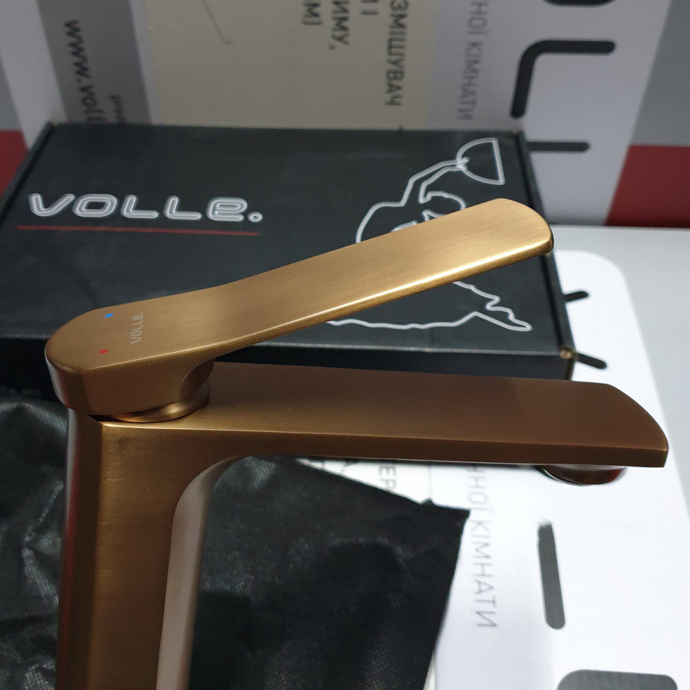 Змішувач для раковини  Volle SOLO cepillado bronce бронза 1510.011121 Київ - фото 4