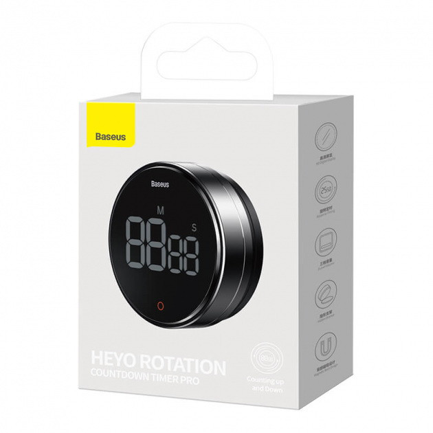 Таймер Baseus Heyo Rotation Countdown Timer Pro FMDS000013 (Темно-сірий) Миколаїв - фото 9