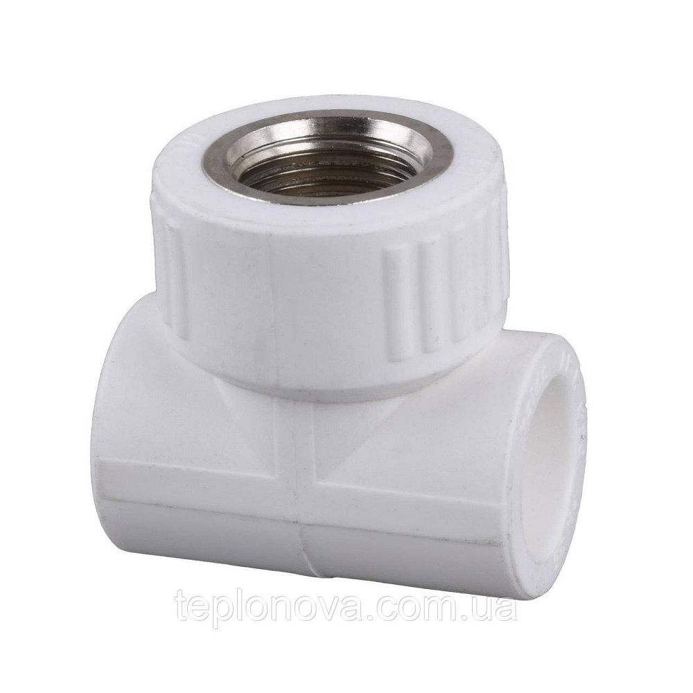 Трійник внутрішня різь Kalde PPR ф20х1/2 (білий) 20009 Чернівці - фото 1