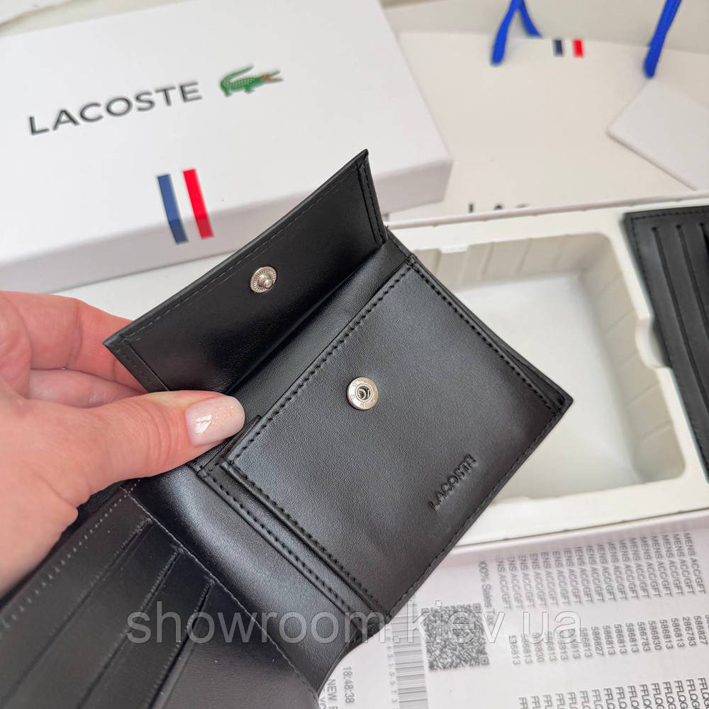 Мужской подарочный набор, кошелек и картхолдер Lacoste (1718) Киев - изображение 8