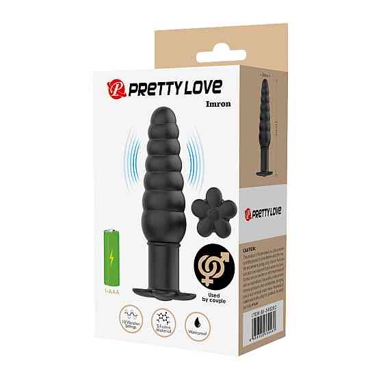 Анальная пробка с вибрацией Pretty Love Imron Vibrating Anal Plug Sex Aura Киев