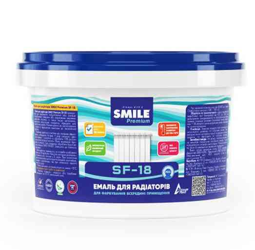 Емаль для радіаторів SMILE Premium SF-18, акрилова білий 0,9 кг Киев