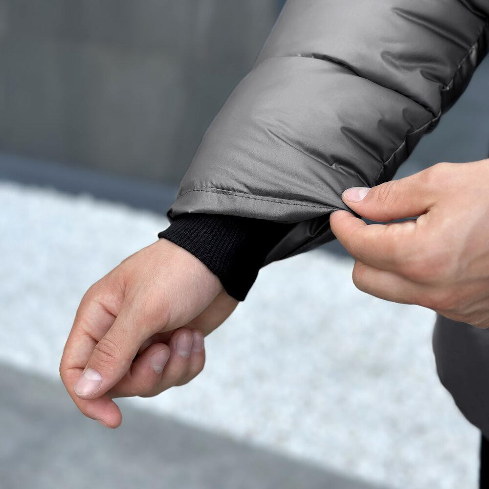 Чоловіча зимова куртка темно-сіра Pobedov Snowfall Київ - фото 6