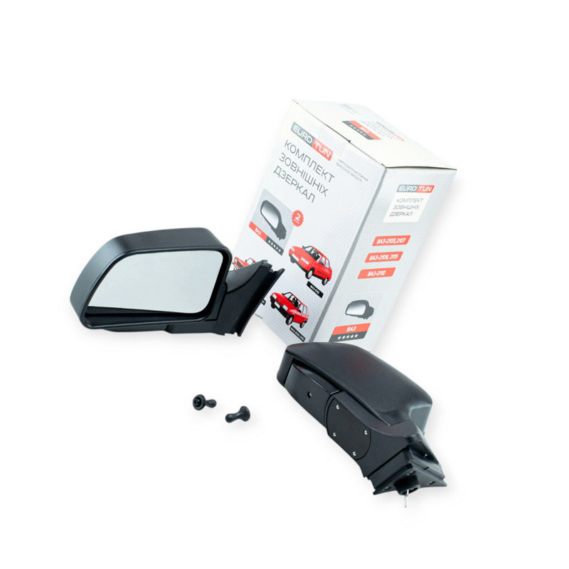 Дзеркало 2105, 2107 заднього вигляду зовнішнє велике чорне комплект 2104, Мукачево - фото 1