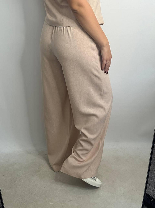 Лляний костюм-трійка у класичному стилі Беж XS-S Харків - фото 4