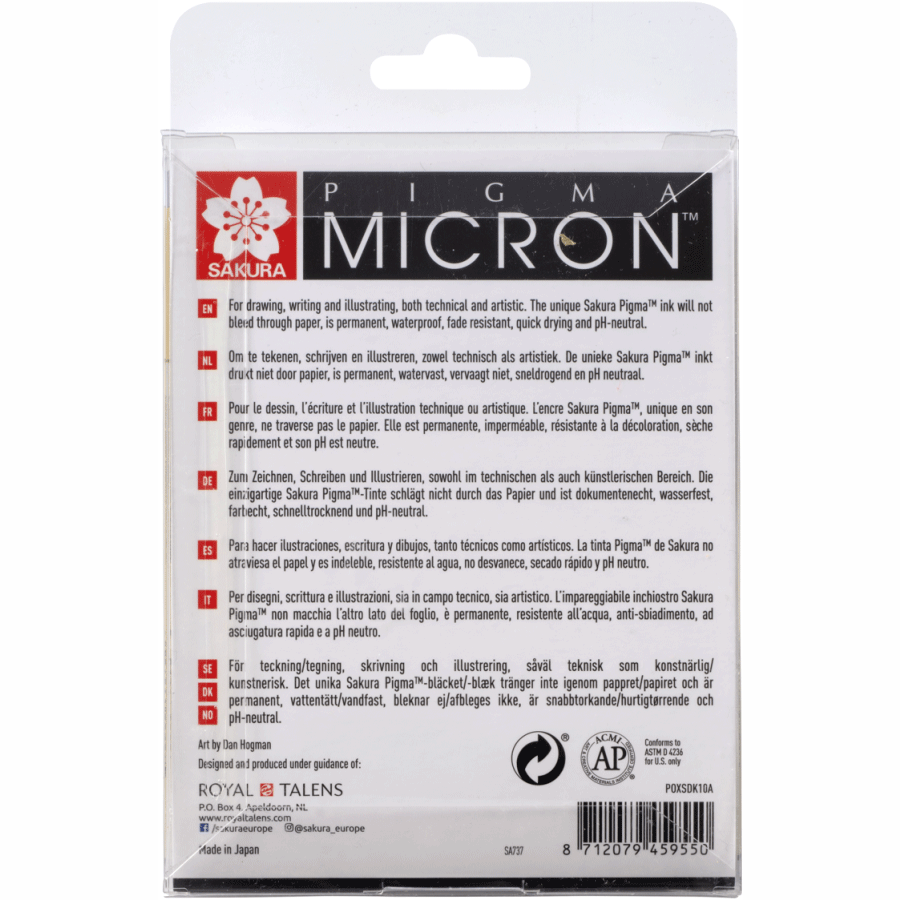 Набір лінерів PIGMA Micron 10шт Чорний Sakura Київ - фото 2