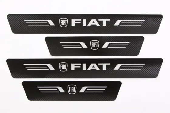 Наклейка на пороги Fiat черный карбон Автограф (4 шт.) Винница