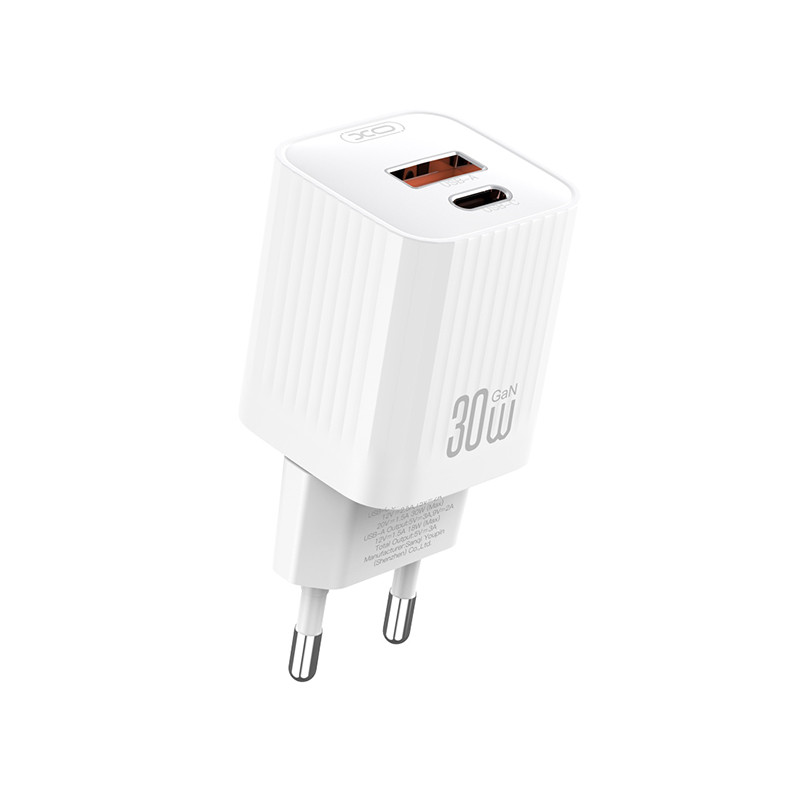 Мережевий зарядний пристрій XO L149 PD30W 1USB-A+1USB-C білий Львів - фото 1