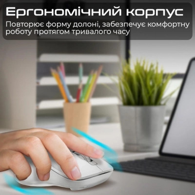 Мышка Promate Samo Wireless/Bluetooth White (samo.white) Винница - изображение 3