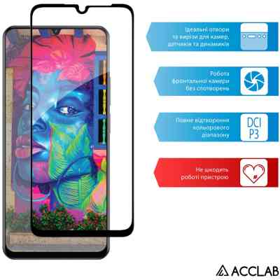 Скло захисне ACCLAB Full Glue Realme Note 60 Black (1283126608957) Вінниця