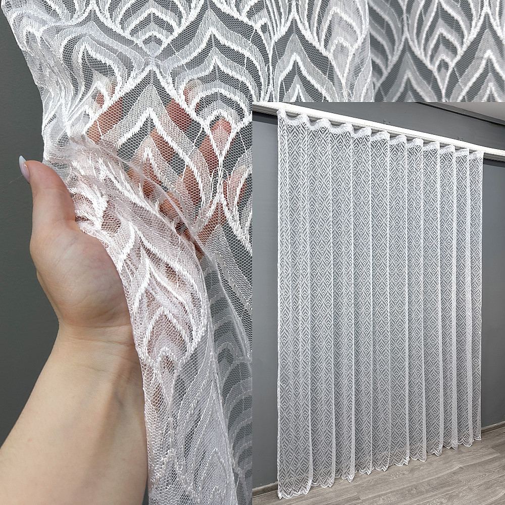 Тюль Гіпюр колір білий 1588т Київ - фото 1