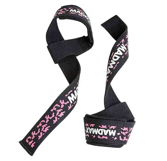 Лямки для тяги MadMax Camo Power Wrist Straps Camo/Pink Київ