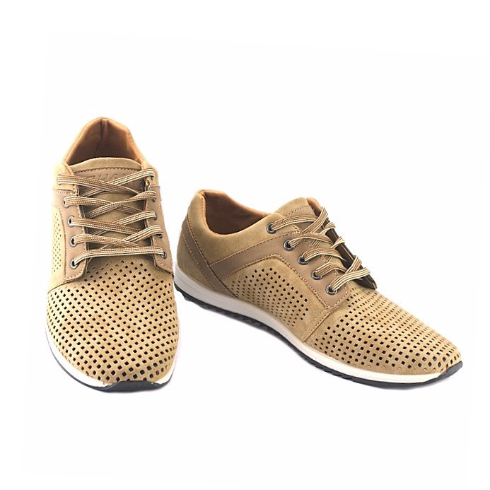 Чоловічі мокасини Літні Бежеві Кросівки Сіточка Коричневі Світлі (розміри: 40,41,42,43,44,45) - 201-4 Дніпро - фото 3