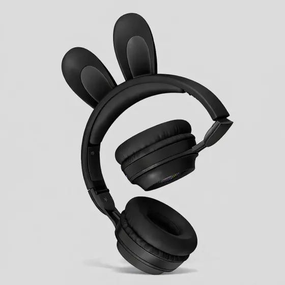Детские беспроводные Bluetooth наушники с ушками зайчика RGB Picun B12 4704/4705 VJ Коломыя