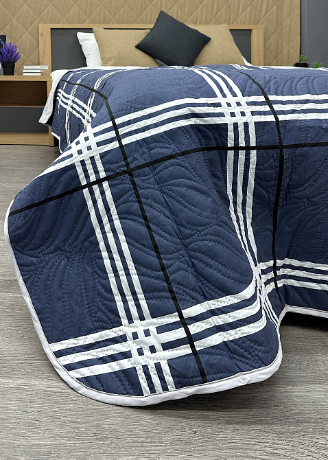 Покривало декоративне Decorator Kelso 215х240 см синій з білим (85-202) Київ - фото 8