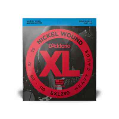 Струны для гитары D'Addario XL Nickel Wound Bass Heavy (55-110) (EXL230) Винница