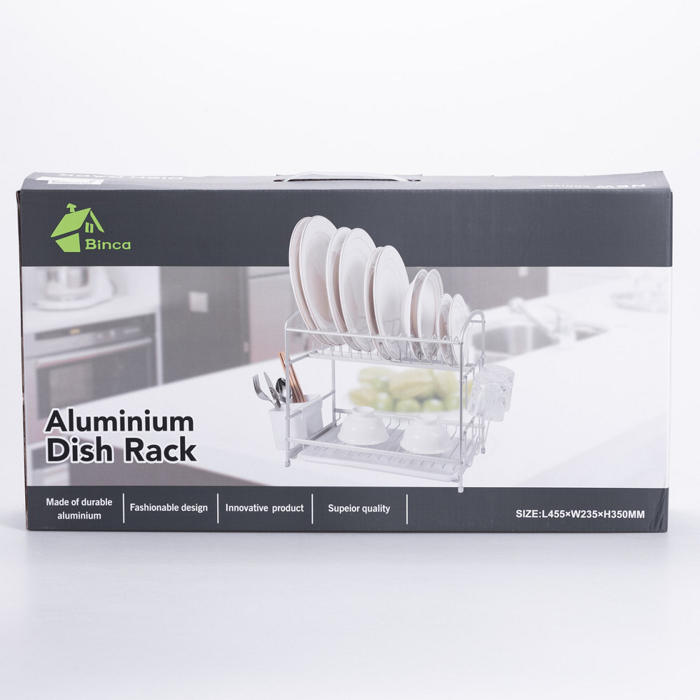 Двоярусна алюмінієва сушилка для кухні з лотком Київ - фото 2