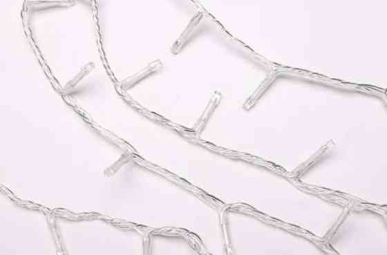 Гірлянда штора завіса Водоспад 3х3 м 280 LED велика лампа 3D (білий шнур, з перехідником) Синя Вінниця