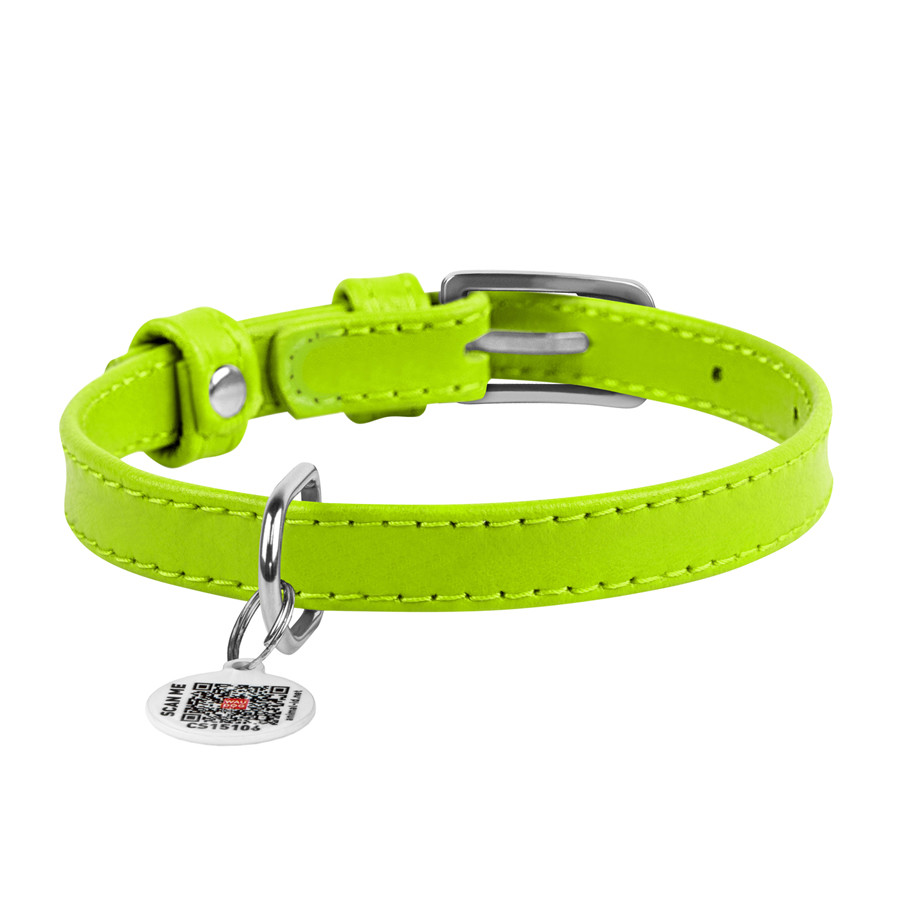 Нашийник для собак шкіряний WAUDOG Glamour з QR паспортом, без прикрас, S, Ш 15 мм, Дов 27-36 с Коломия - фото 3