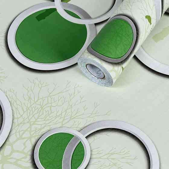 Пленка на самоклейке на бумажной основе 0,45х10м х 0,07мм Чёрные и зелёные деревья SW-00002440 Киев