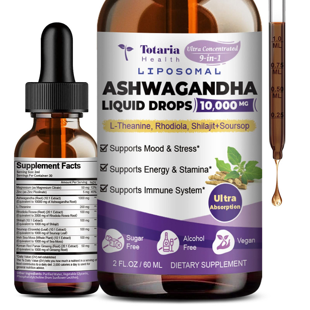 Ashwagandha liquid drops 10000mg 60ml 30serv Луцьк - фото 1