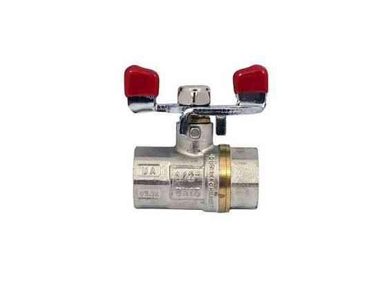 Кран кульовий 1/2 ГГМ,WP602-15FFW - FFW ручка метелик червона ТМ WATERPRO Київ