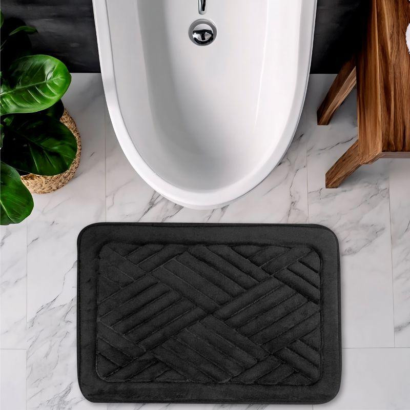 Коврик для ванной и туалета Lovely Svi мягкий, абсорбирующий, нескользящий 40 x 60 x 1.5 см Черный (2565002) Киев - изображение 1