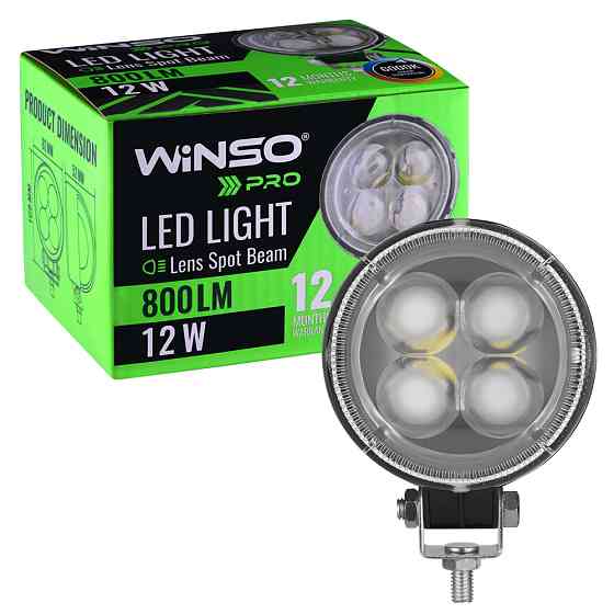 Фара светодиодная Winso Pro Epistar 4D точечный 10-30V, 12W (4x3W), 1шт (780130) Львов