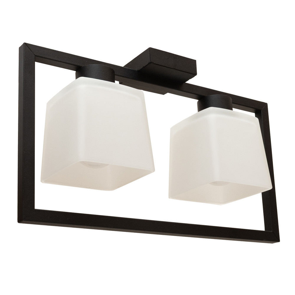 Люстра потолочная MSK Electric Boston на два плафона под лампу Е27 NL 400230-2 BK Одесса - изображение 1