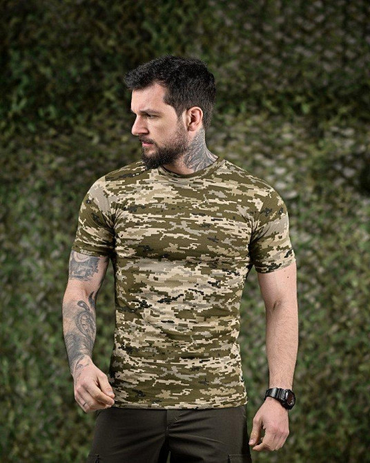 Футболка пиксель ЗСУ (хорошее качество)  МС8525 Одеса - фото 1