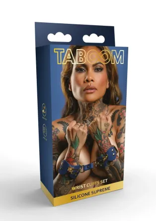 Комплект силиконовых наручников на запястье Taboom Silicone Supreme, синий Sex Aura Киев